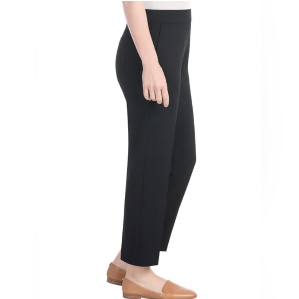 Hilary Radley Women's Crepe Pull-On Pant black small & Large, Regular - Picture 2 of 8